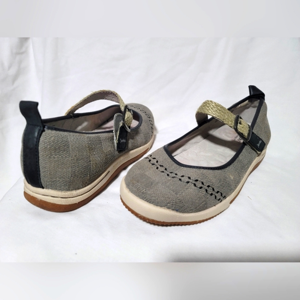 Jambu Eco Designs Rosie Mary Jane Flats Gray Size 8M